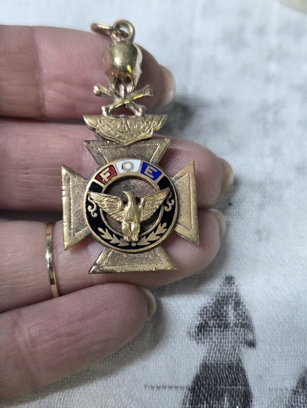 Vintage Fraternal Order of Eagles (FOE) pocket watch fob